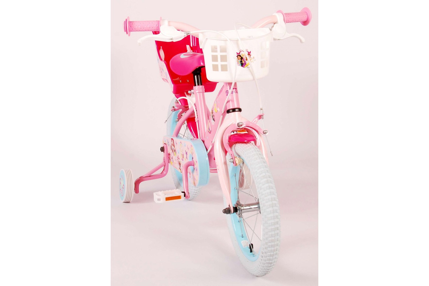 Disney Princess Kinderfahrrad 14 Zoll Mädchen Rosa | 2 Handbremsen