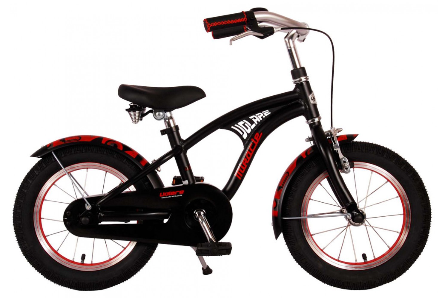 Volare Miracle Cruiser Kinderfahrrad 14 Zoll Jungen Matt Schwarz