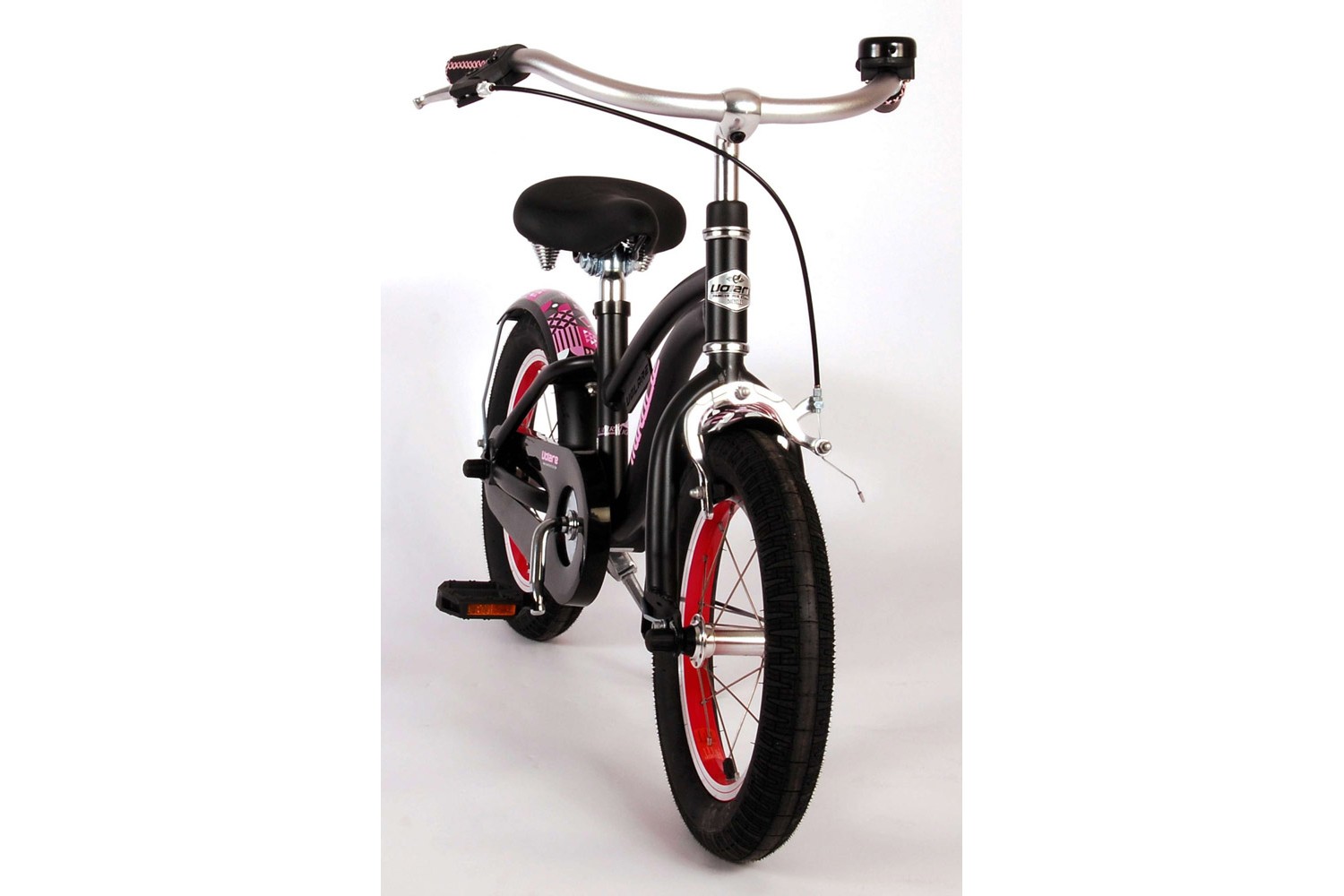 Volare Miracle Cruiser Kinderfahrrad 14 Zoll Mädchen Matt Schwarz