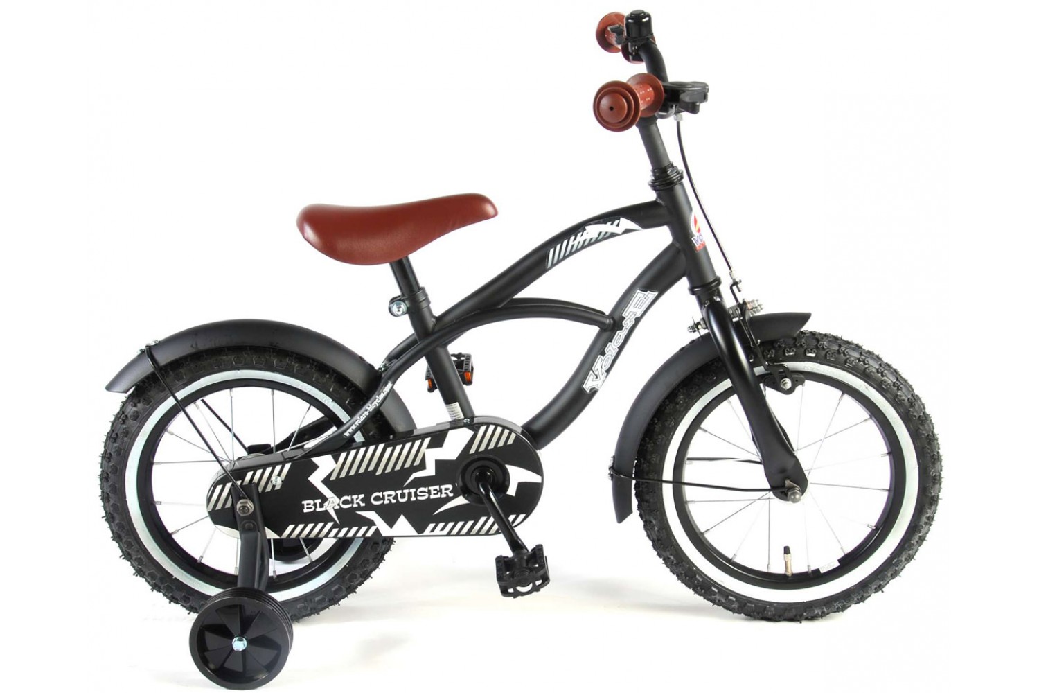 Volare Black Cruiser Kinderfahrrad 14 Zoll Jungen Schwarz