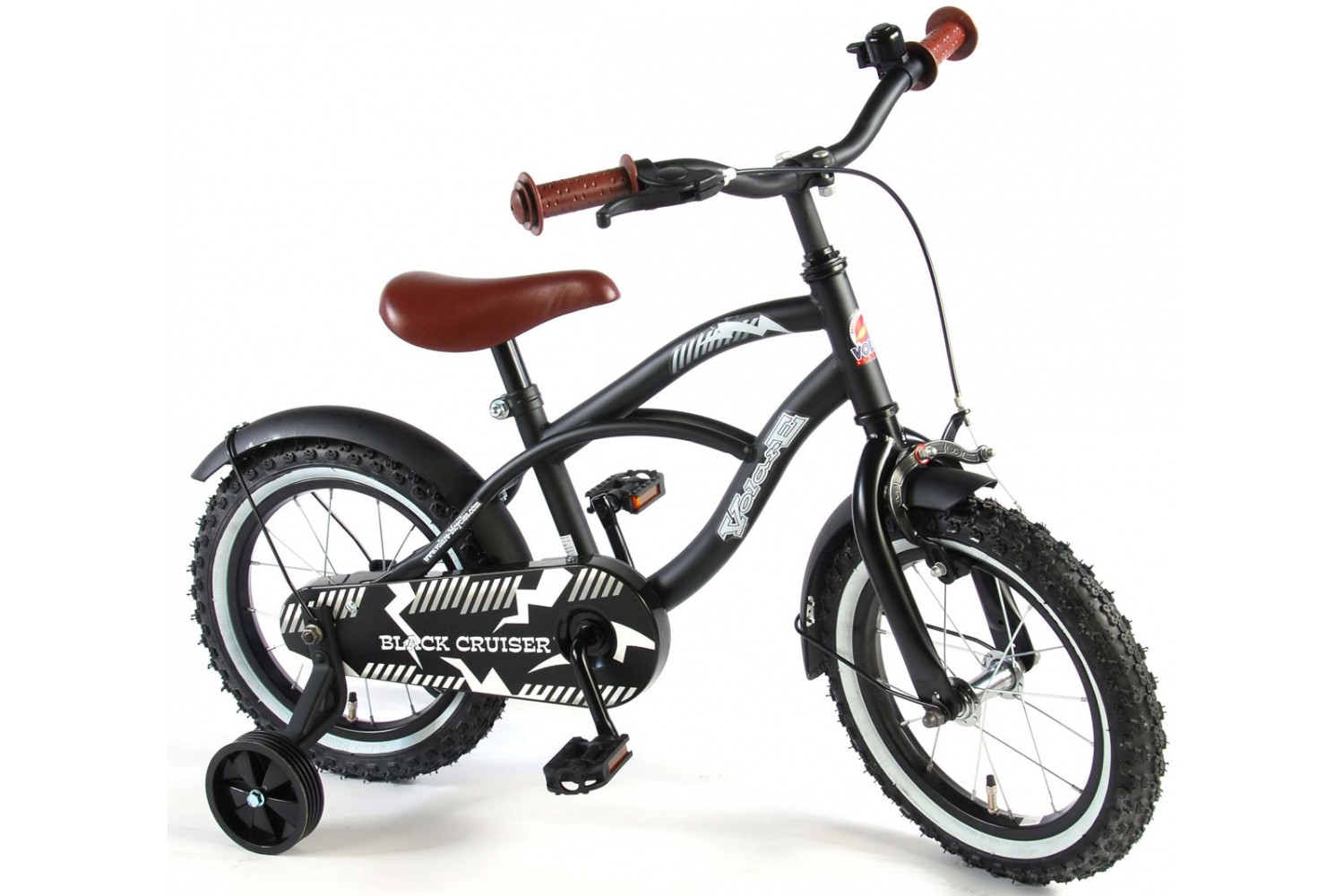 Volare Black Cruiser Kinderfahrrad 14 Zoll Jungen Schwarz