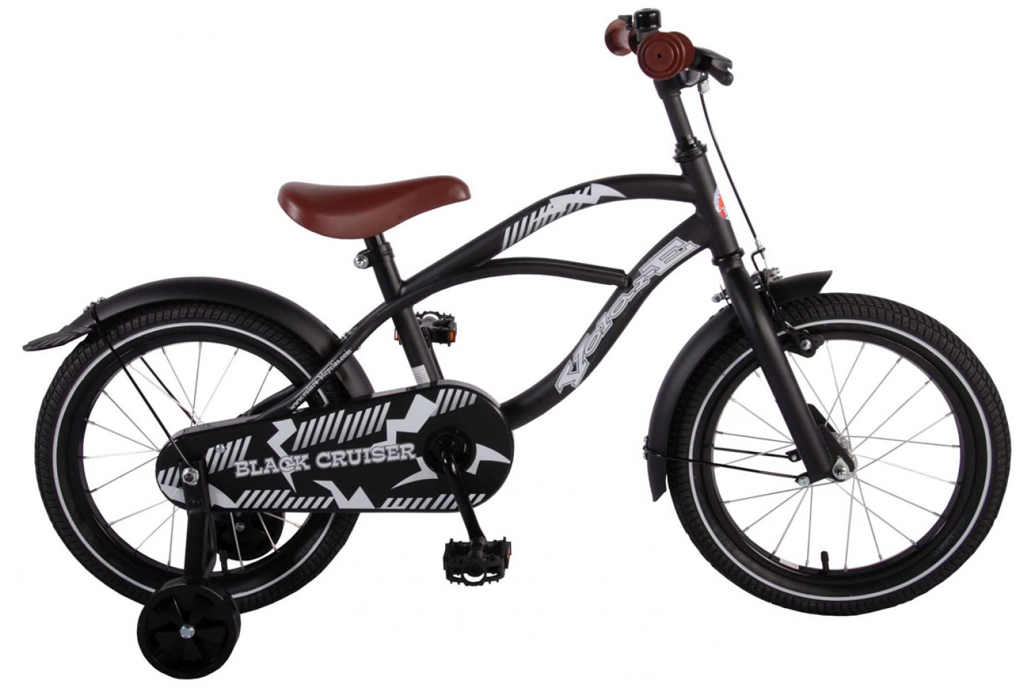 Volare Black Cruiser Kinderfahrrad 16 Zoll Jungen Schwarz