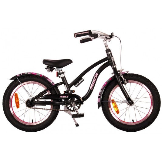 Volare Miracle Cruiser Kinderfahrrad 16 Zoll Mädchen Mattschwarz