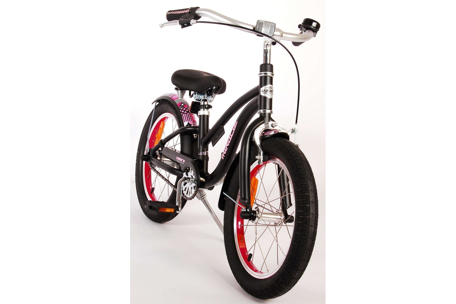 Volare Miracle Cruiser Kinderfahrrad 16 Zoll Mädchen Matt Schwarz