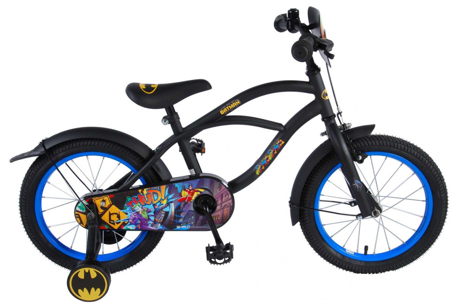 Batman Kinderfahrrad 16 Zoll Jungen Schwarz