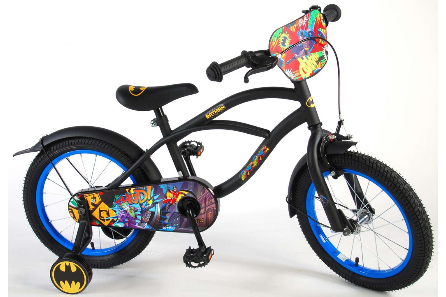 Batman Kinderfahrrad 16 Zoll Jungen Schwarz