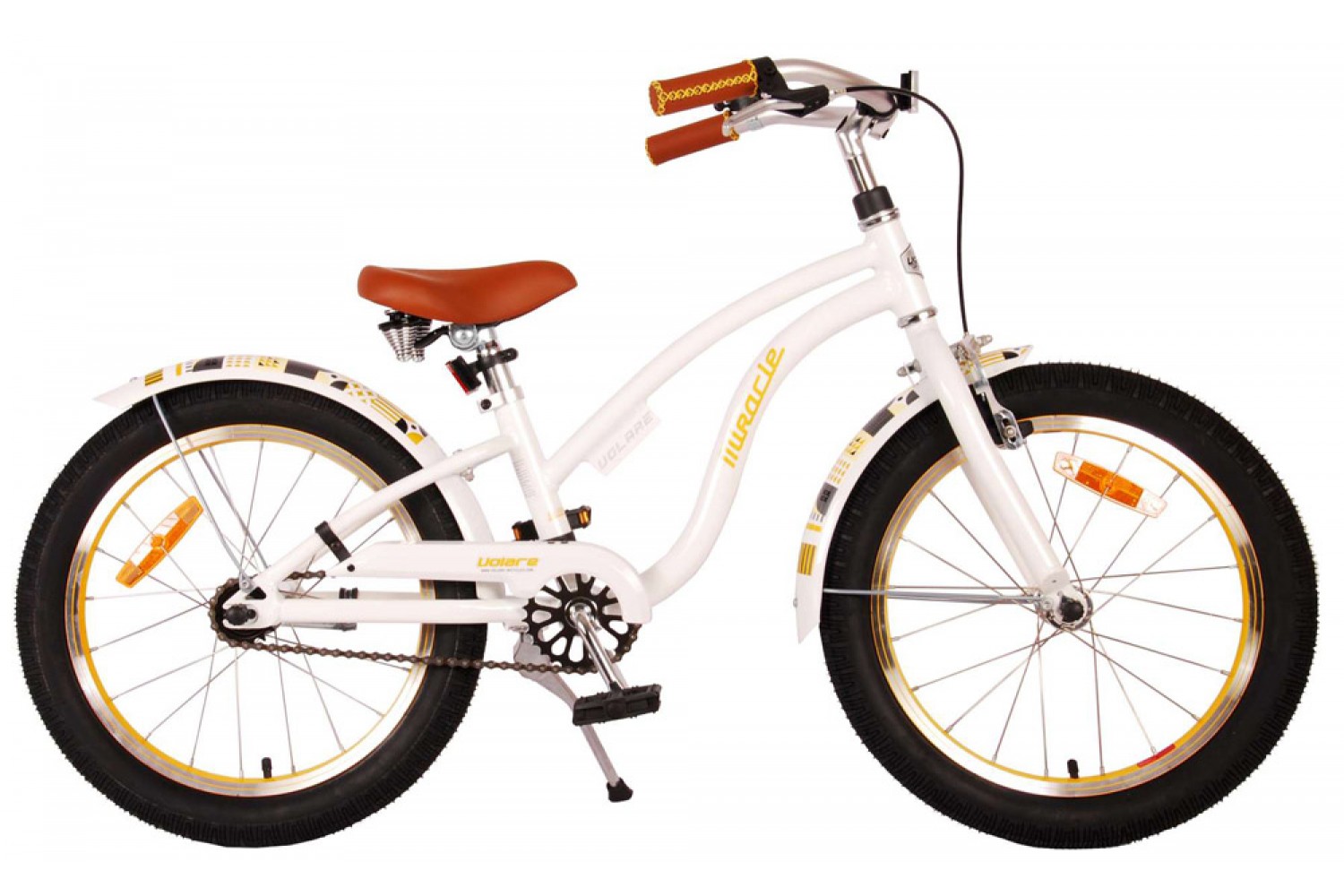 Volare Miracle Cruiser Kinderfahrrad 18 Zoll Mädchen Weiß