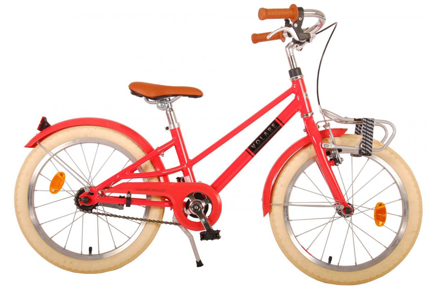 Volare Melody Kinderfahrrad 18 Zoll Mädchen Korallenrot