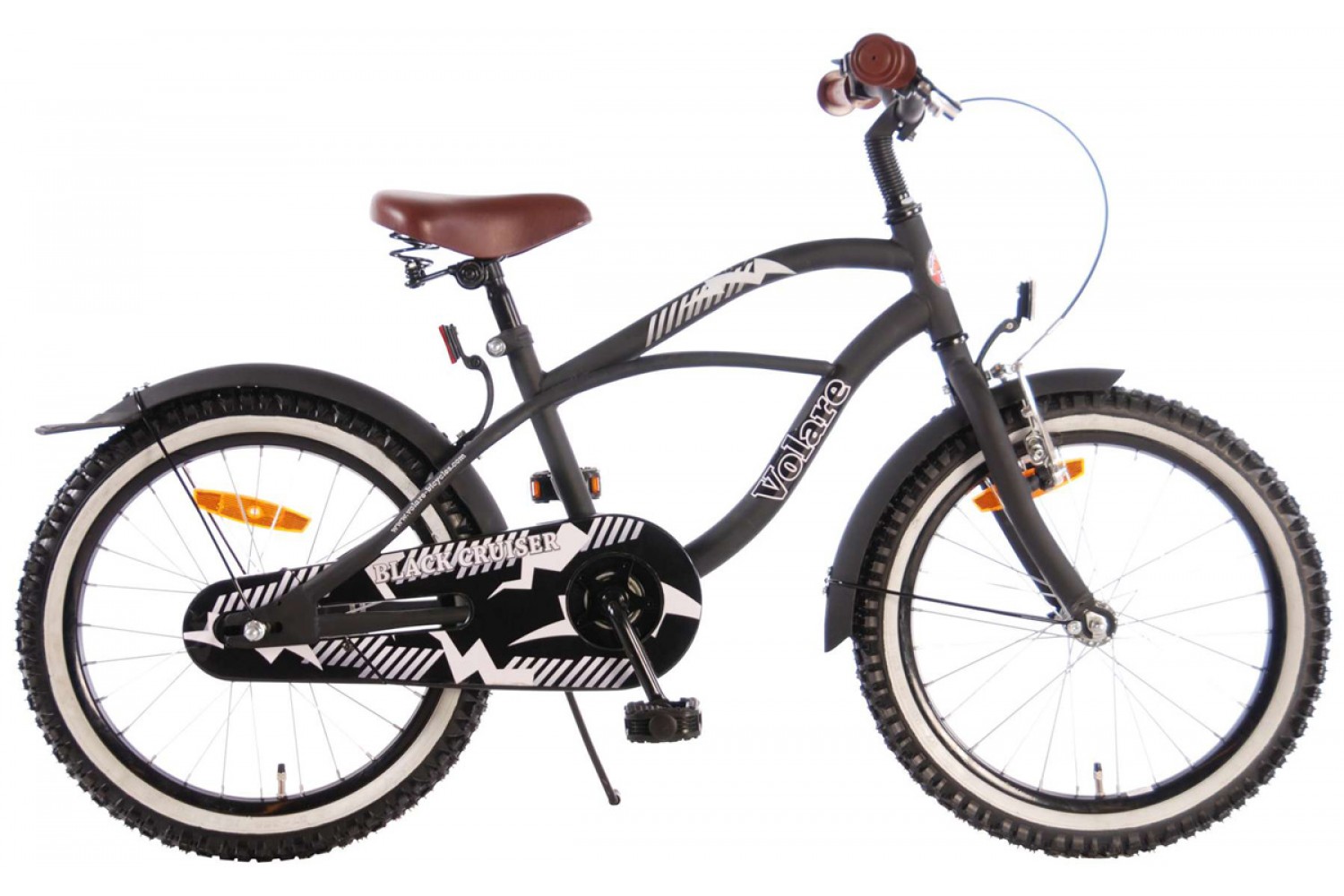 Volare Black Cruiser Kinderfahrrad 18 Zoll Jungen Schwarz