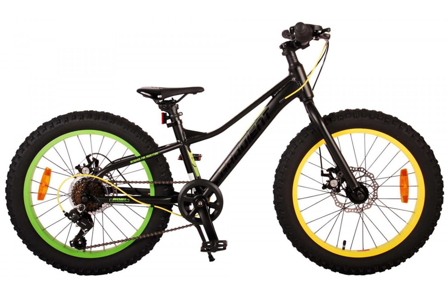 Volare Gradient Kinder Mountainbike 20 Zoll Schwarz Gelb Grün