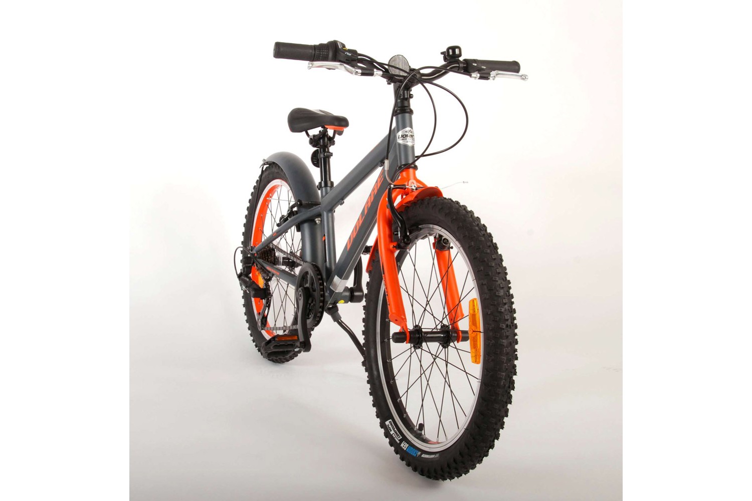 Volare Rocky Kinderfahrrad 20 Zoll 6 Gänge Jungen Grau Orange | 2 Handbremsen