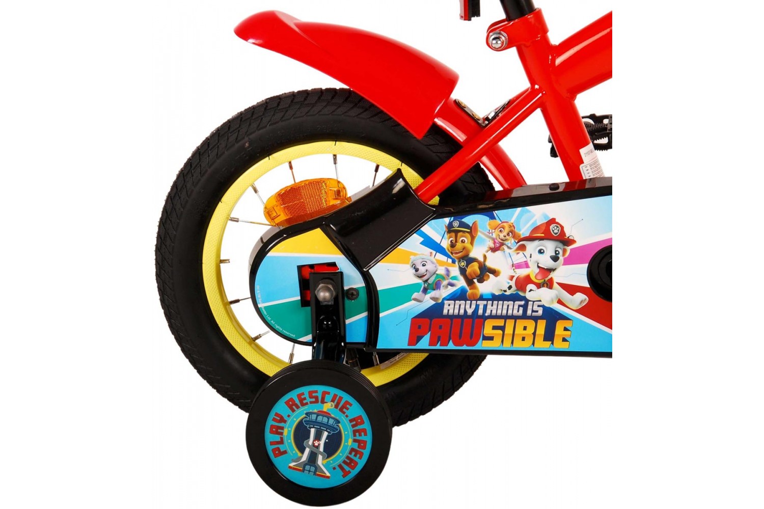 Paw Patrol Born Brave Kinderfahrrad 12 Zoll Jungen Rot / Blau