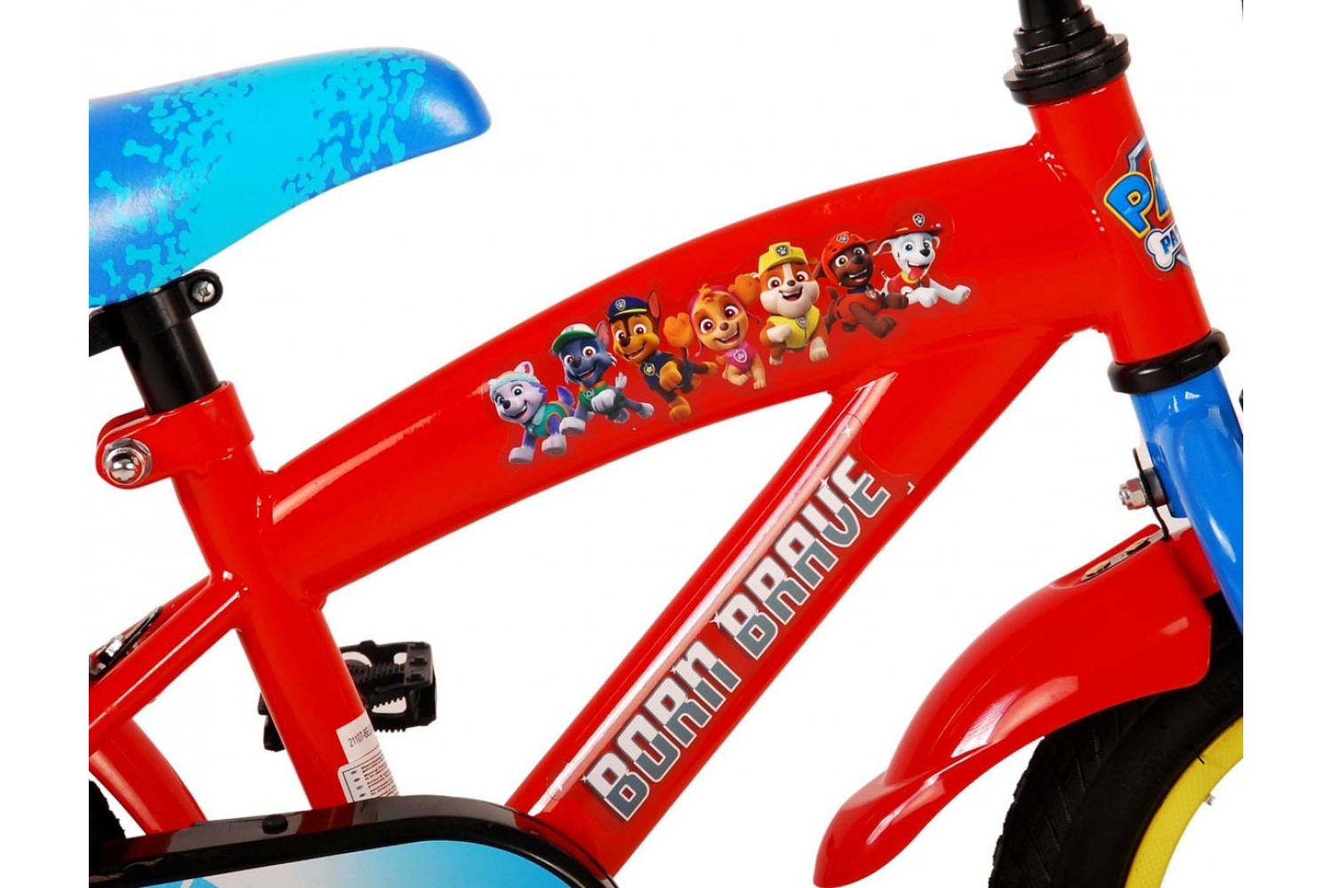 Paw Patrol Born Brave Kinderfahrrad 12 Zoll Jungen Rot / Blau