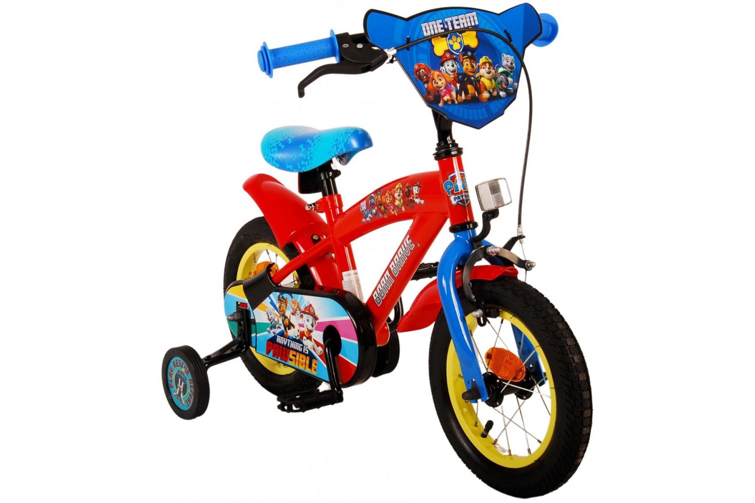 Paw Patrol Born Brave Kinderfahrrad 12 Zoll Jungen Rot / Blau