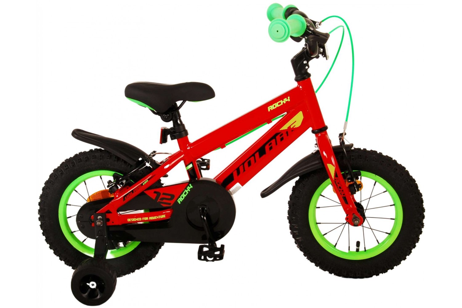 Volare Rocky Kinderfahrrad 12 Zoll Jungen Rot | 2 Handbremsen