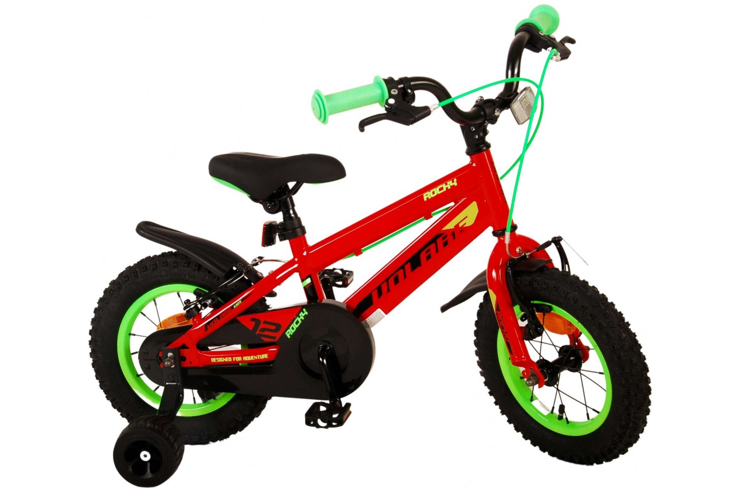 Volare Rocky Kinderfahrrad 12 Zoll Jungen Rot | 2 Handbremsen