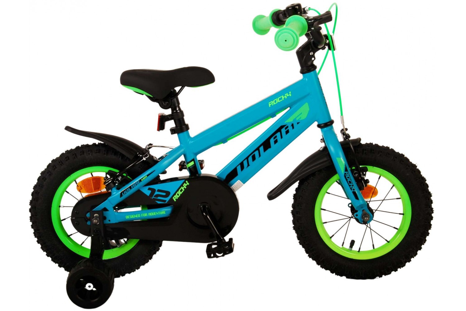 Volare Rocky Kinderfahrrad 12 Zoll Jungen Grün | 2 Handbremsen