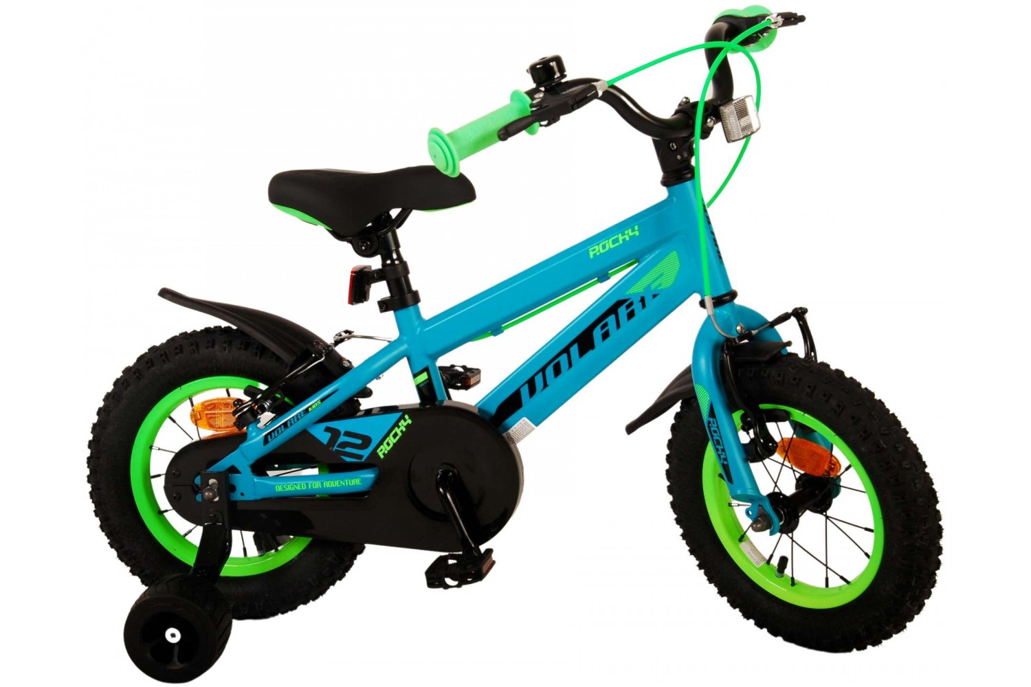 Volare Rocky Kinderfahrrad 12 Zoll Jungen Grün | 2 Handbremsen