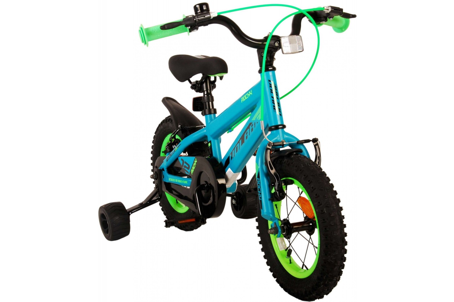 Volare Rocky Kinderfahrrad 12 Zoll Jungen Grün | 2 Handbremsen