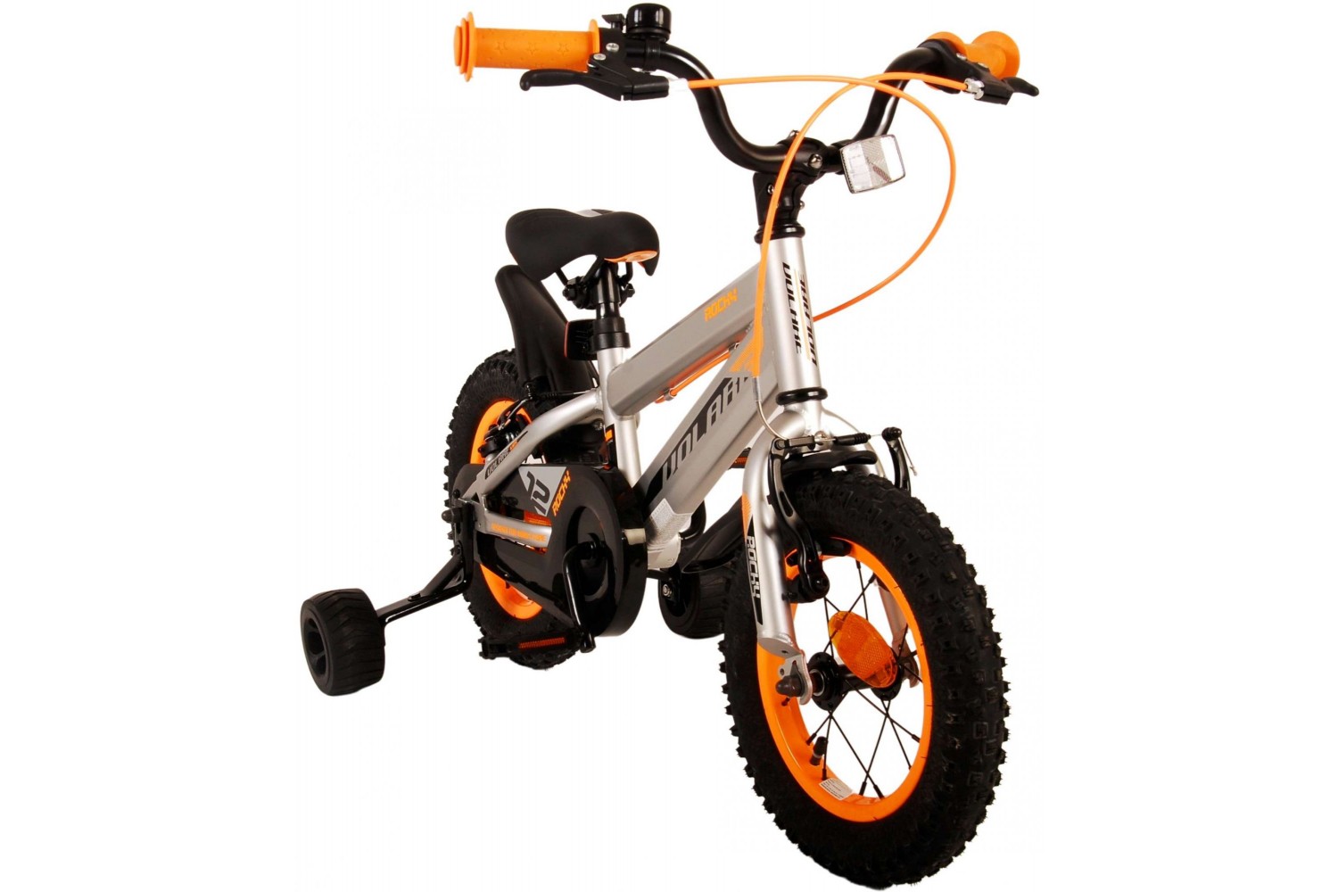 Volare Rocky Kinderfahrrad 12 Zoll Jungen Grau | 2 Handbremsen