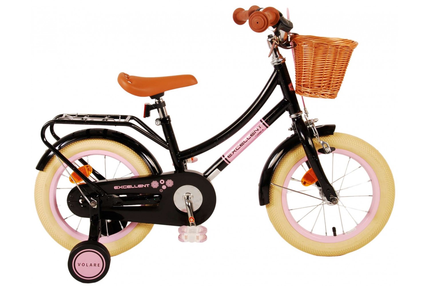 Volare Excellent Kinderfahrrad 14 Zoll Mädchen Schwarz