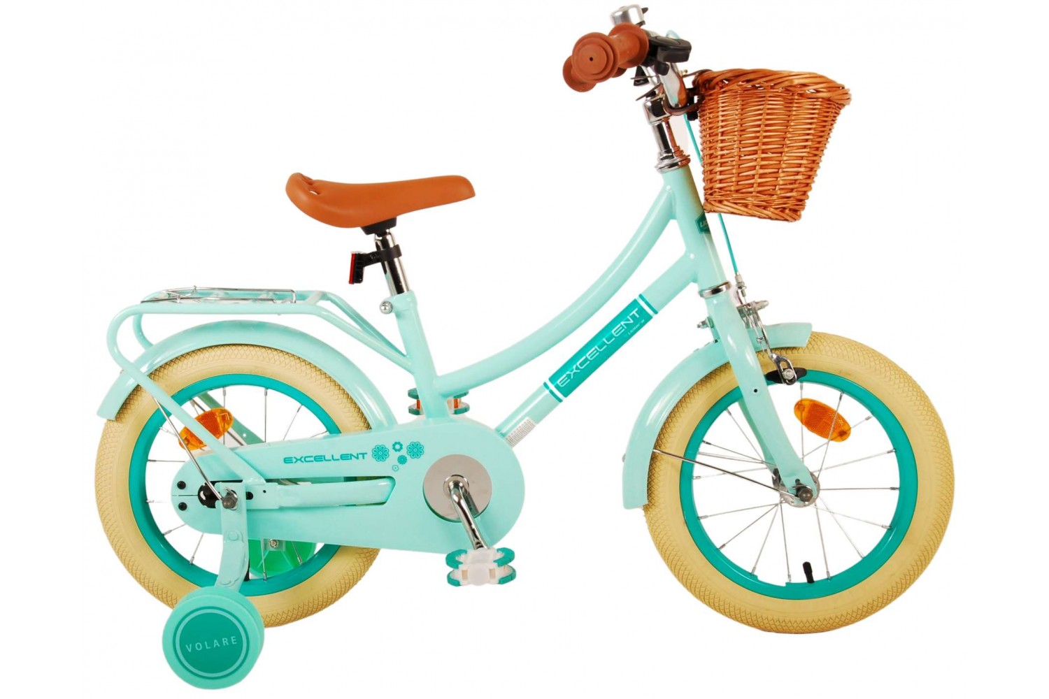 Volare Excellent Kinderfahrrad 14 Zoll Mädchen Grün