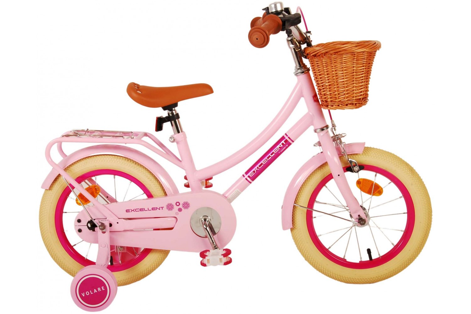 Volare Excellent Kinderfahrrad 14 Zoll Mädchen Rosa