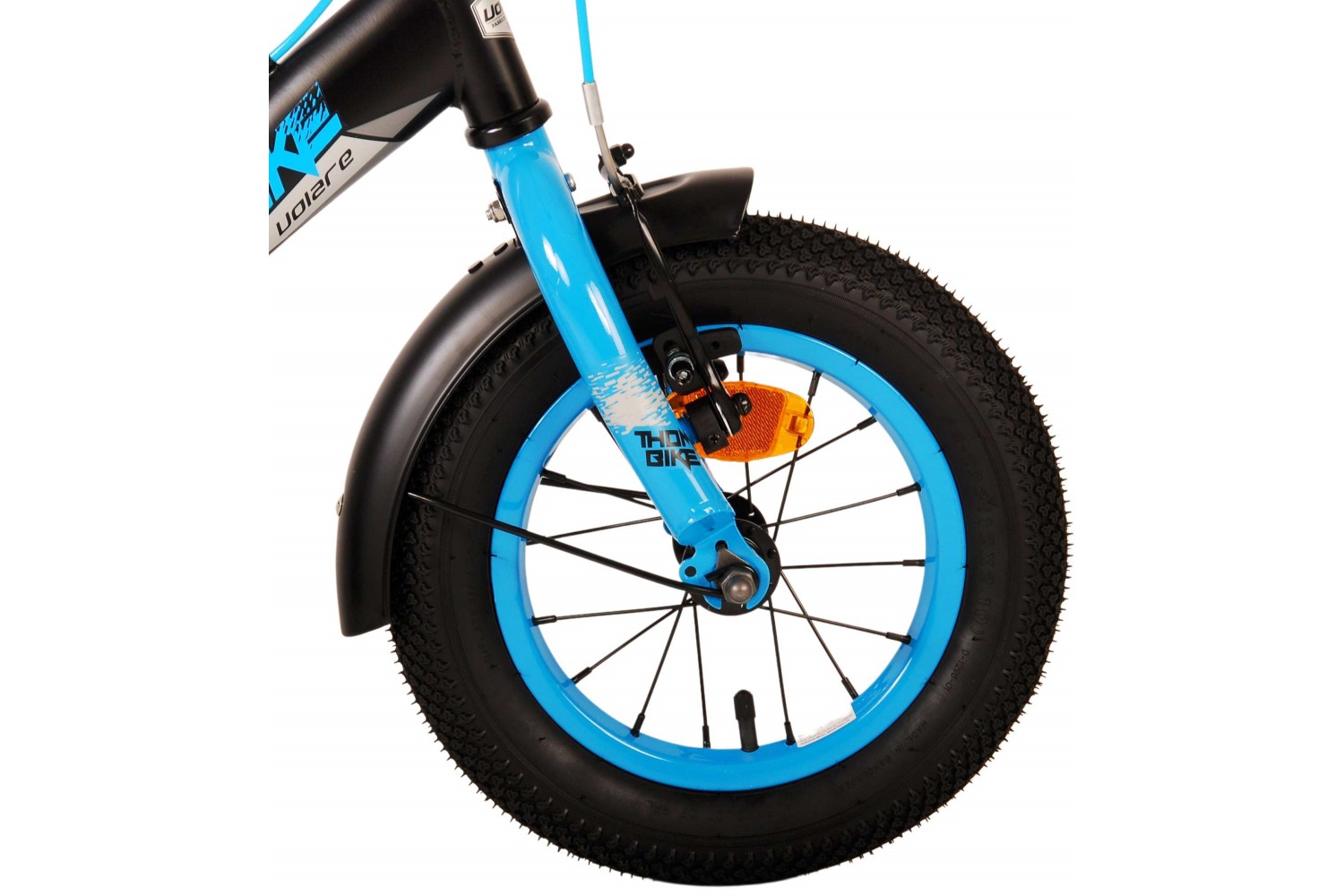 Volare Thombike Kinderfahrrad 12 Zoll Jungen Schwarz Blau | 2 Handbremsen