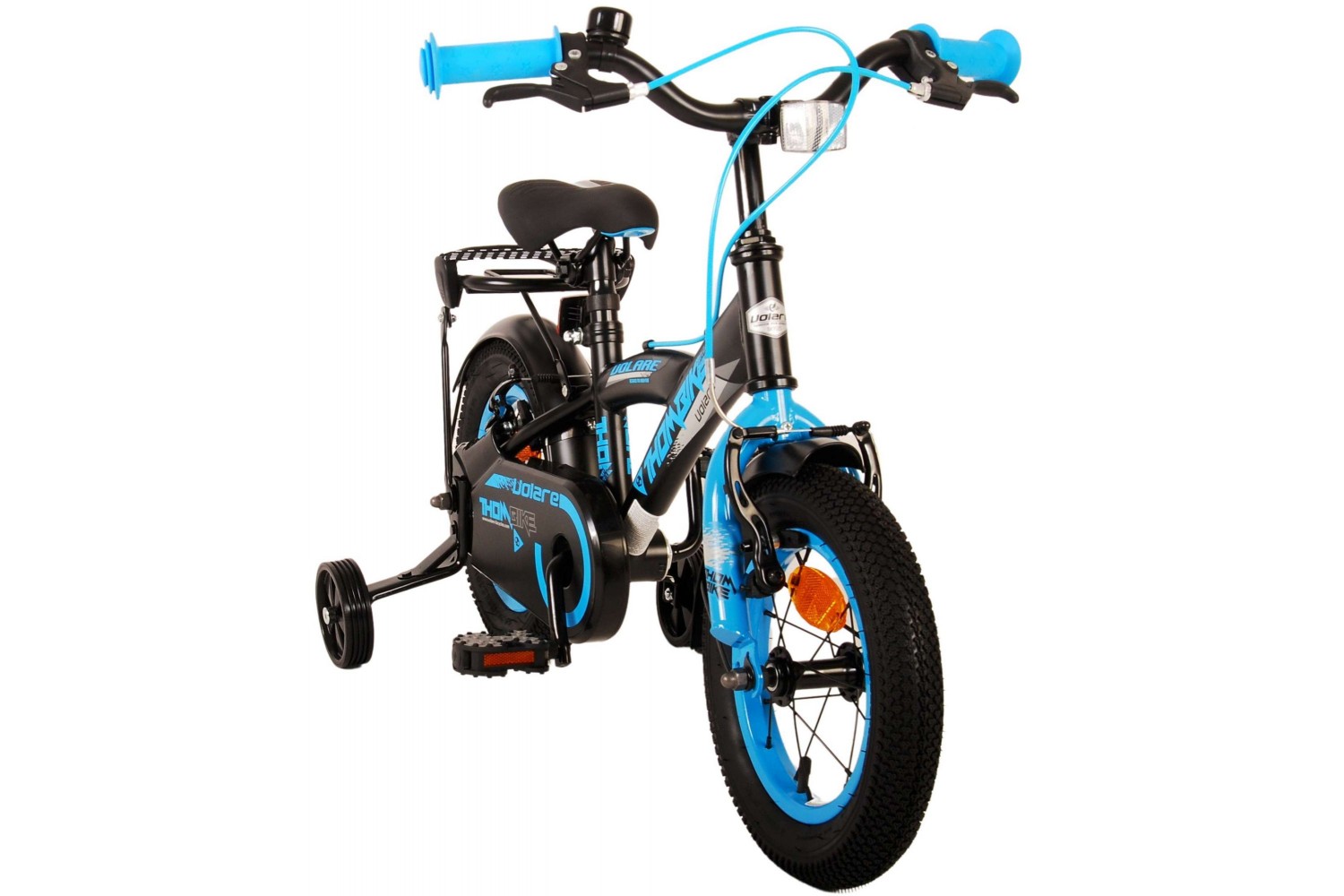 Volare Thombike Kinderfahrrad 12 Zoll Jungen Schwarz Blau | 2 Handbremsen