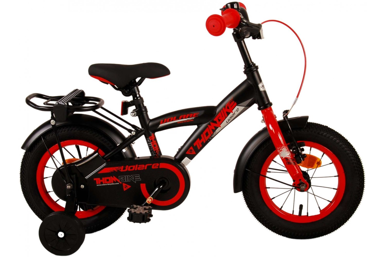 Volare Thombike Kinderfahrrad 12 Zoll Jungen Schwarz Rot