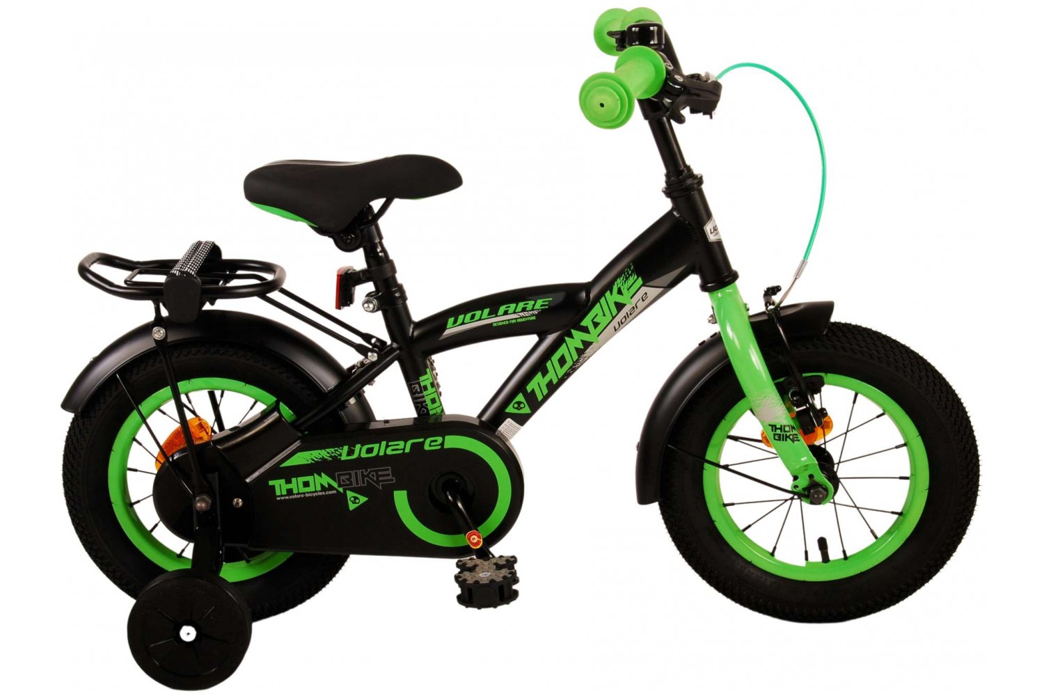 Volare Thombike Kinderfahrrad 12 Zoll Jungen Schwarz Grün