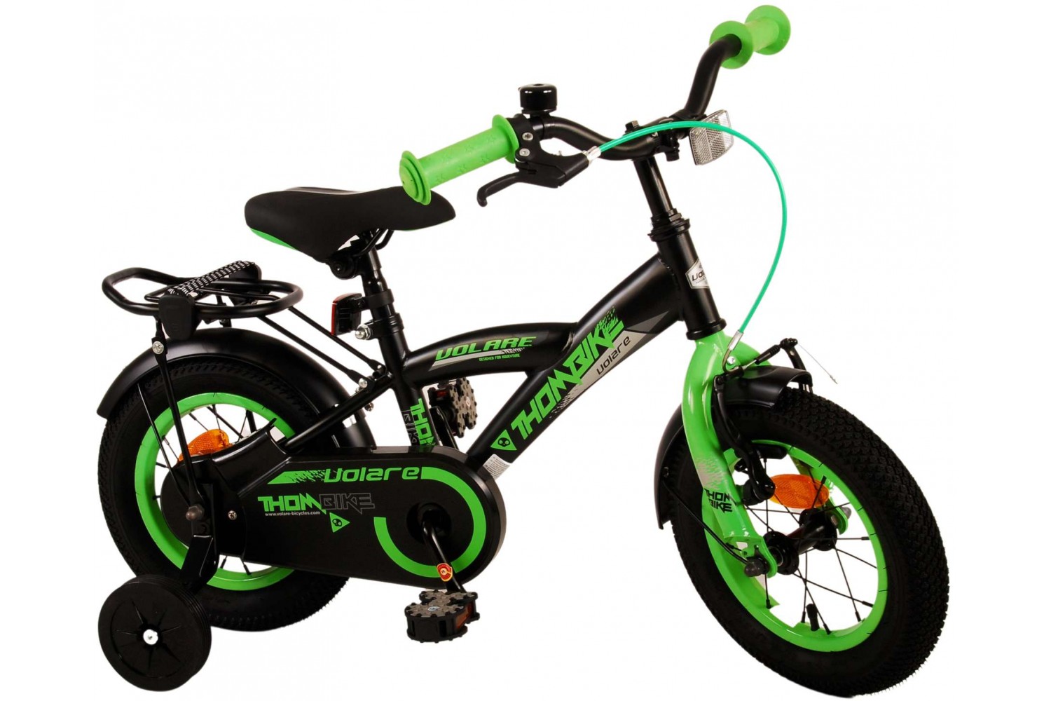 Volare Thombike Kinderfahrrad 12 Zoll Jungen Schwarz Grün