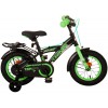 Volare Thombike Kinderfahrrad 12 Zoll Jungen Schwarz Grün | 2 Handbremsen