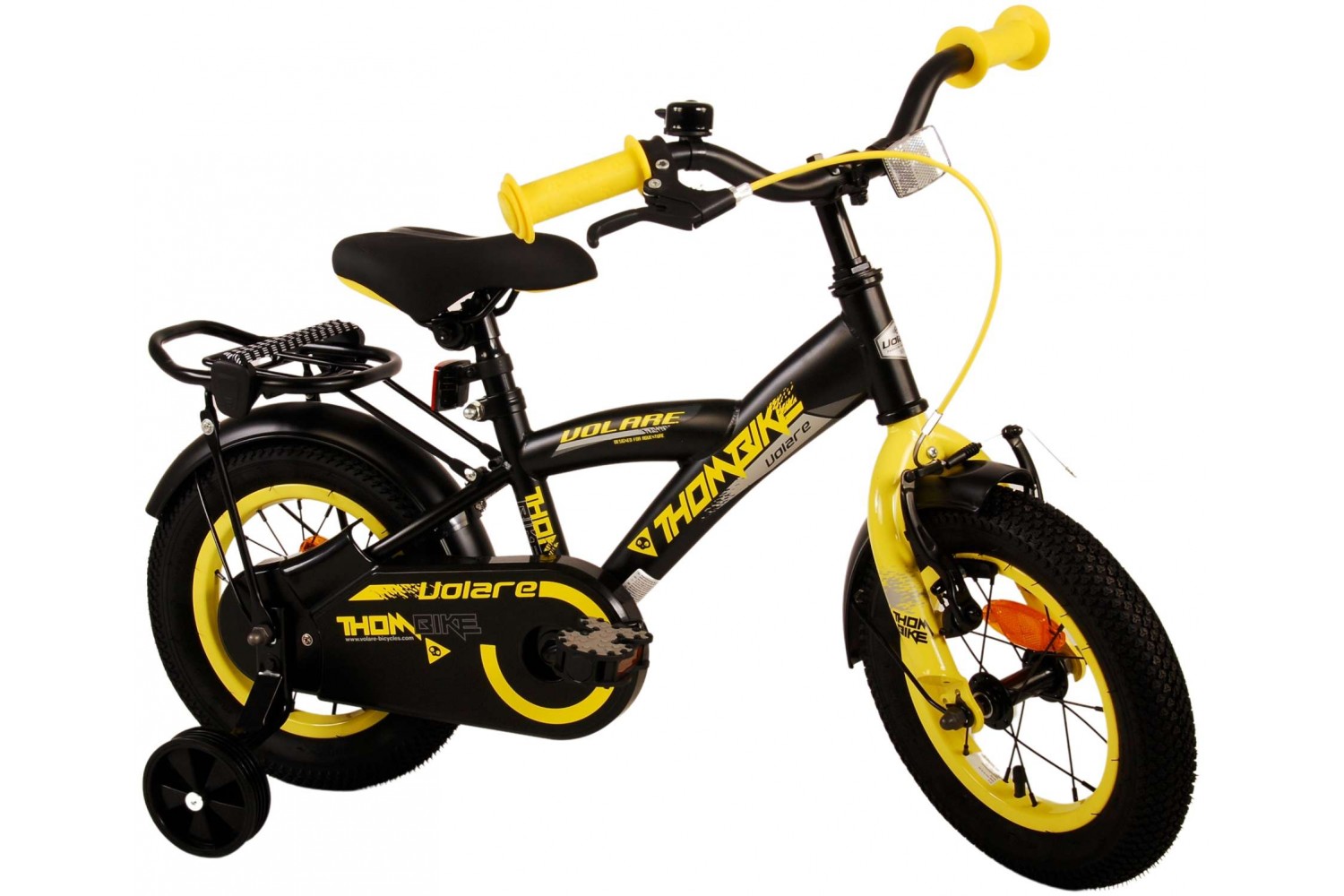 Volare Thombike Kinderfahrrad 12 Zoll Jungen Schwarz Gelb