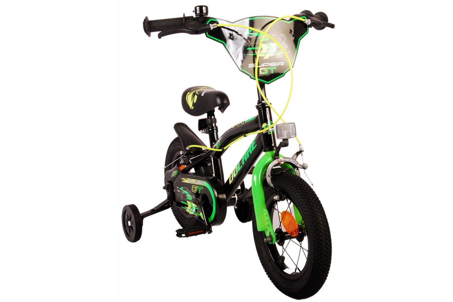 Volare Super GT Kinderfahrrad 12 Zoll Jungen Grün | 2 Handbremsen