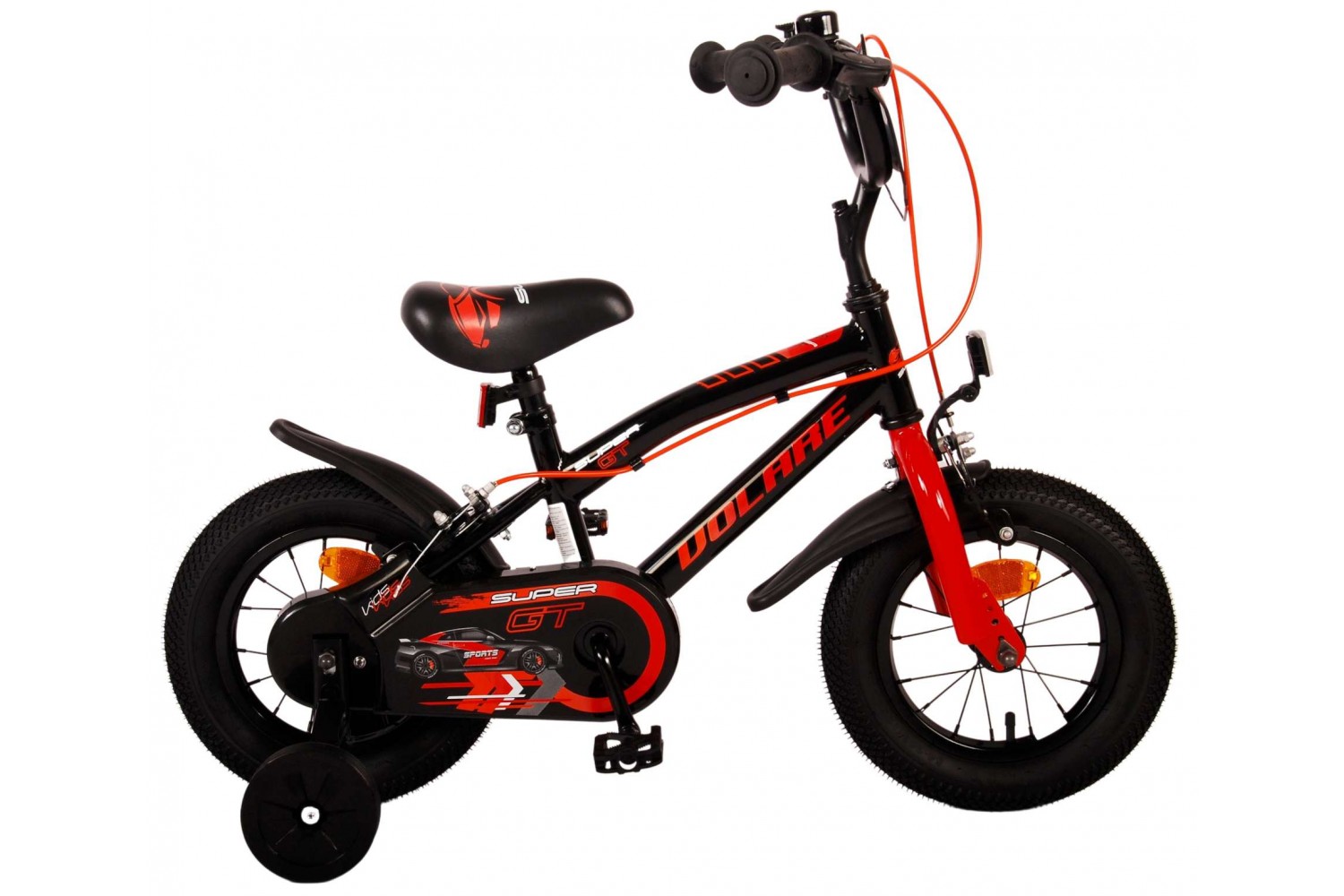 Volare Super GT Kinderfahrrad 12 Zoll Jungen Rot | 2 Handbremsen