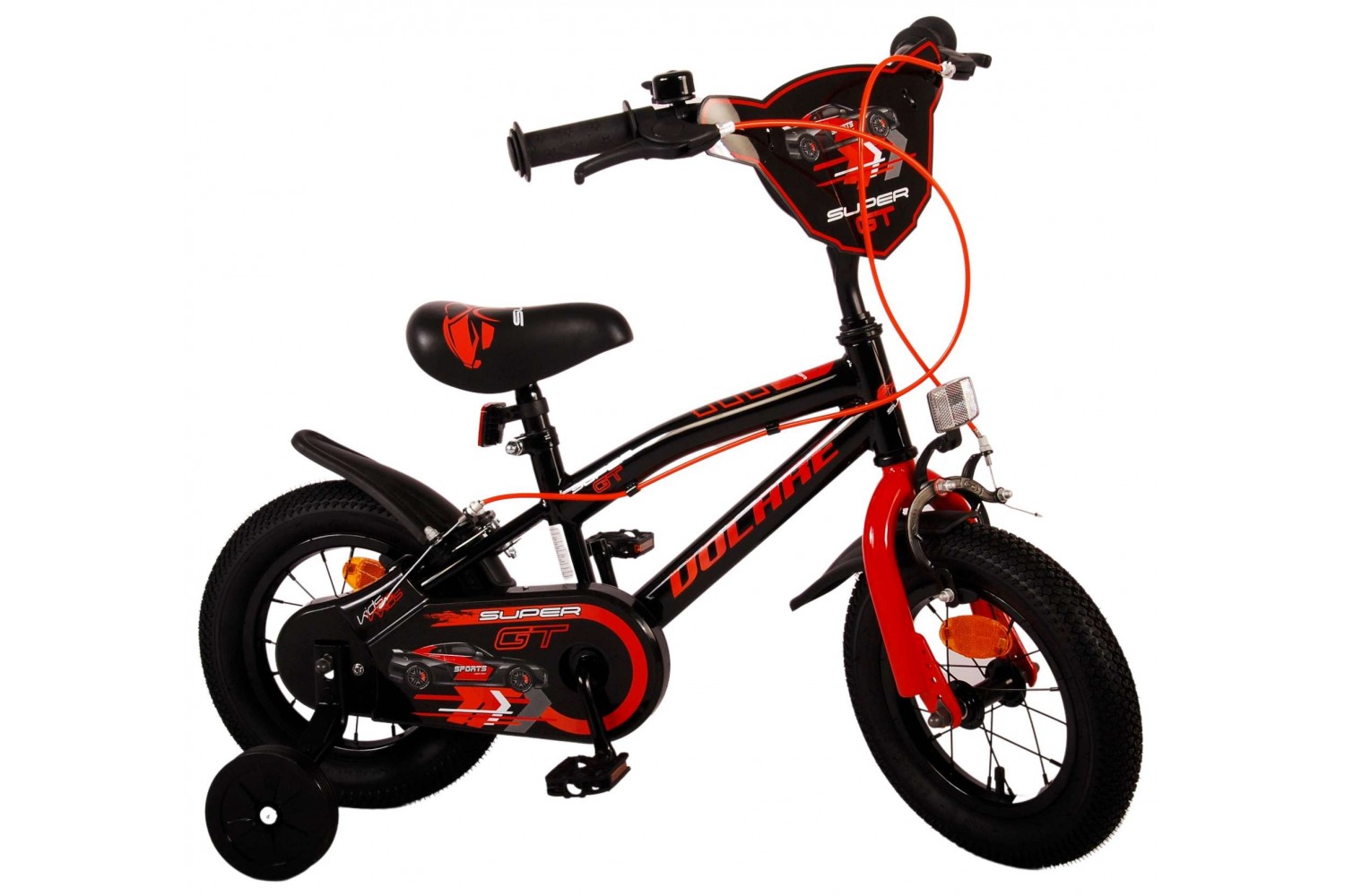 Volare Super GT Kinderfahrrad 12 Zoll Jungen Rot | 2 Handbremsen