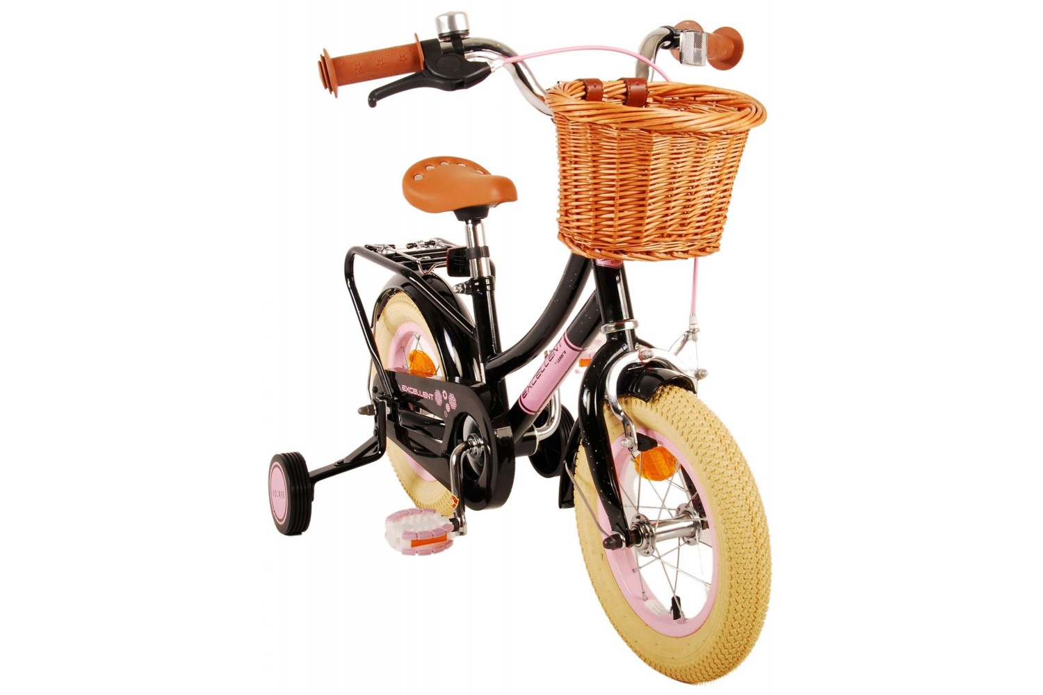 Volare Excellent Kinderfahrrad 12 Zoll Mädchen Schwarz