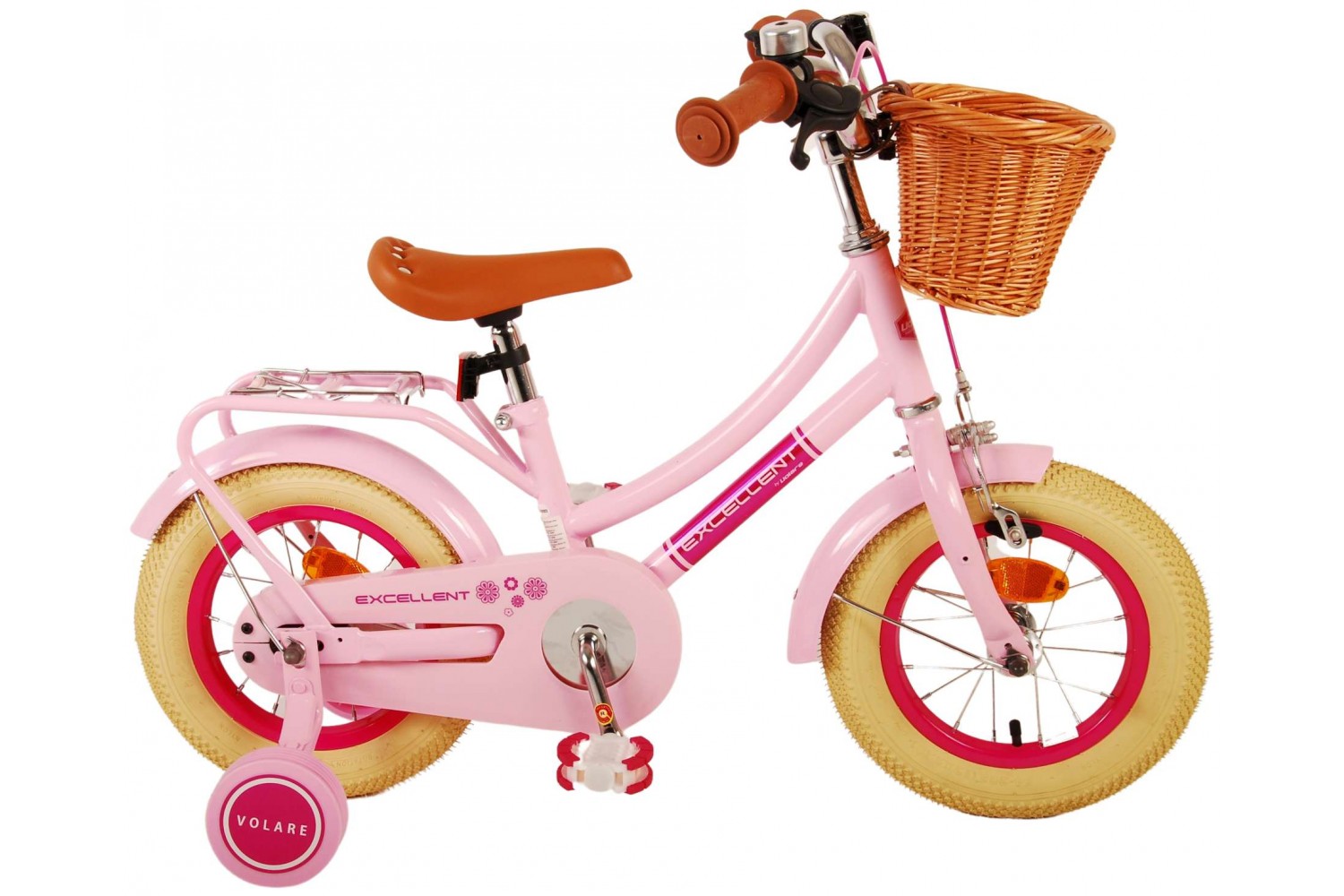 Volare Excellent Kinderfahrrad 12 Zoll Mädchen Rosa