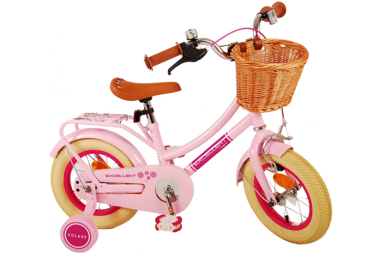 Volare Excellent Kinderfahrrad 12 Zoll Mädchen Rosa