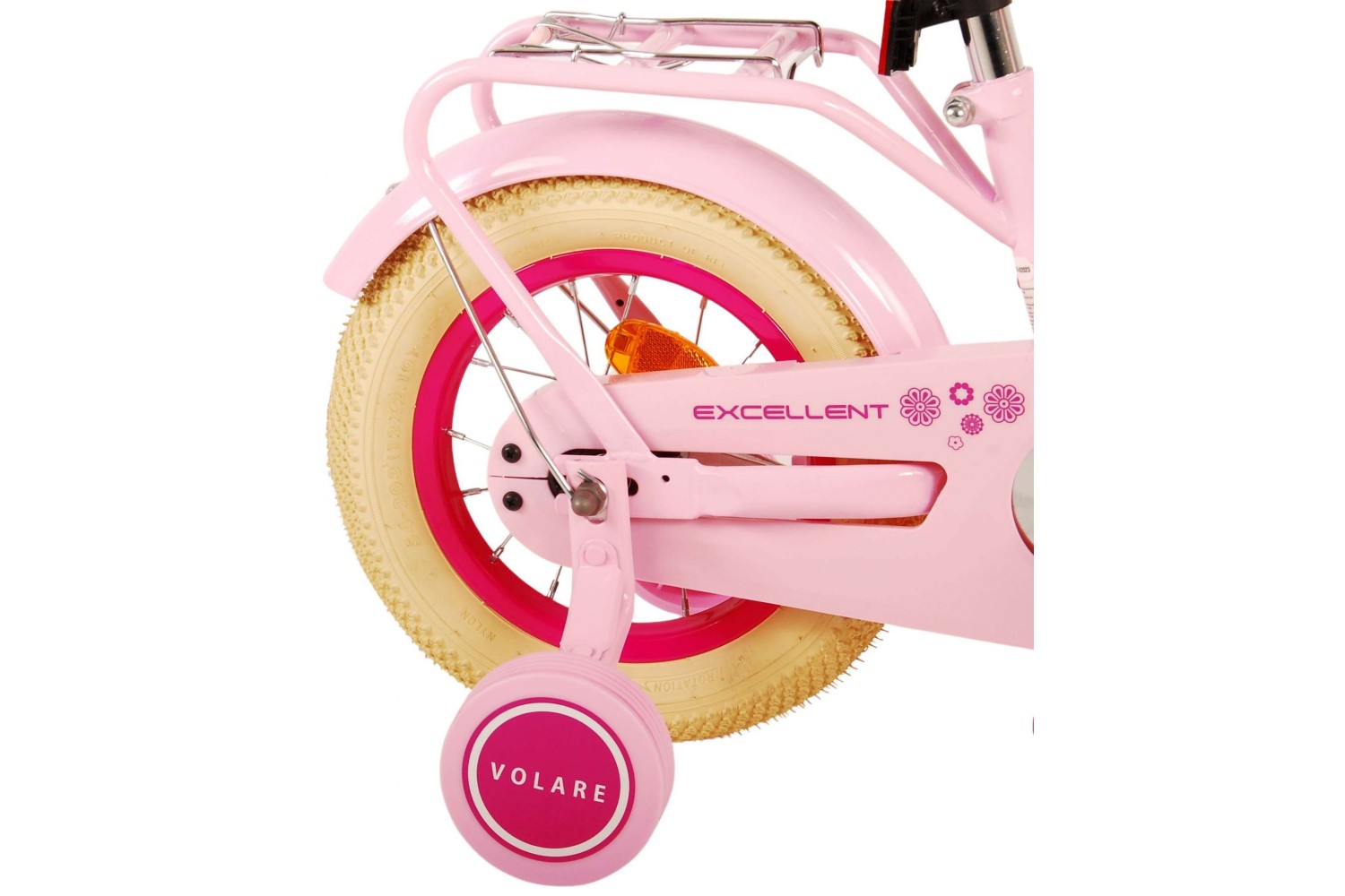 Volare Excellent Kinderfahrrad 12 Zoll Mädchen Rosa