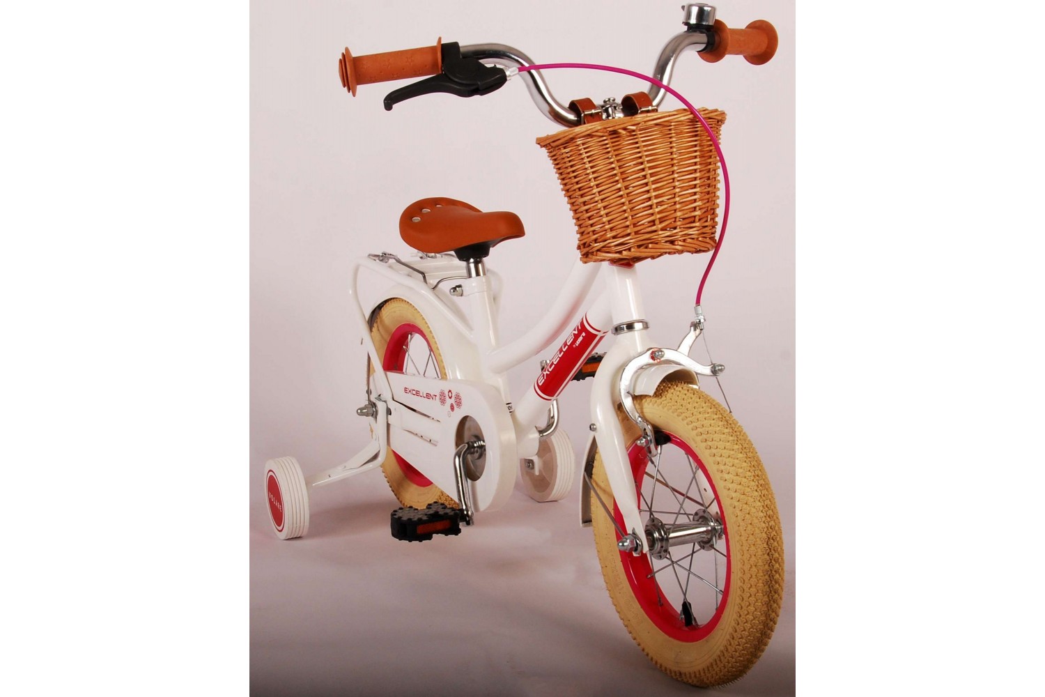 Volare Excellent Kinderfahrrad 12 Zoll Mädchen Weiß