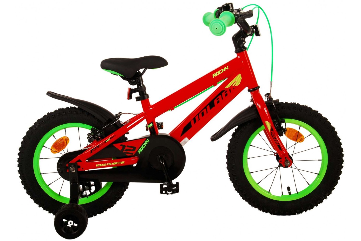 Volare Rocky Kinderfahrrad 14 Zoll Jungen Rot | 2 Handbremsen