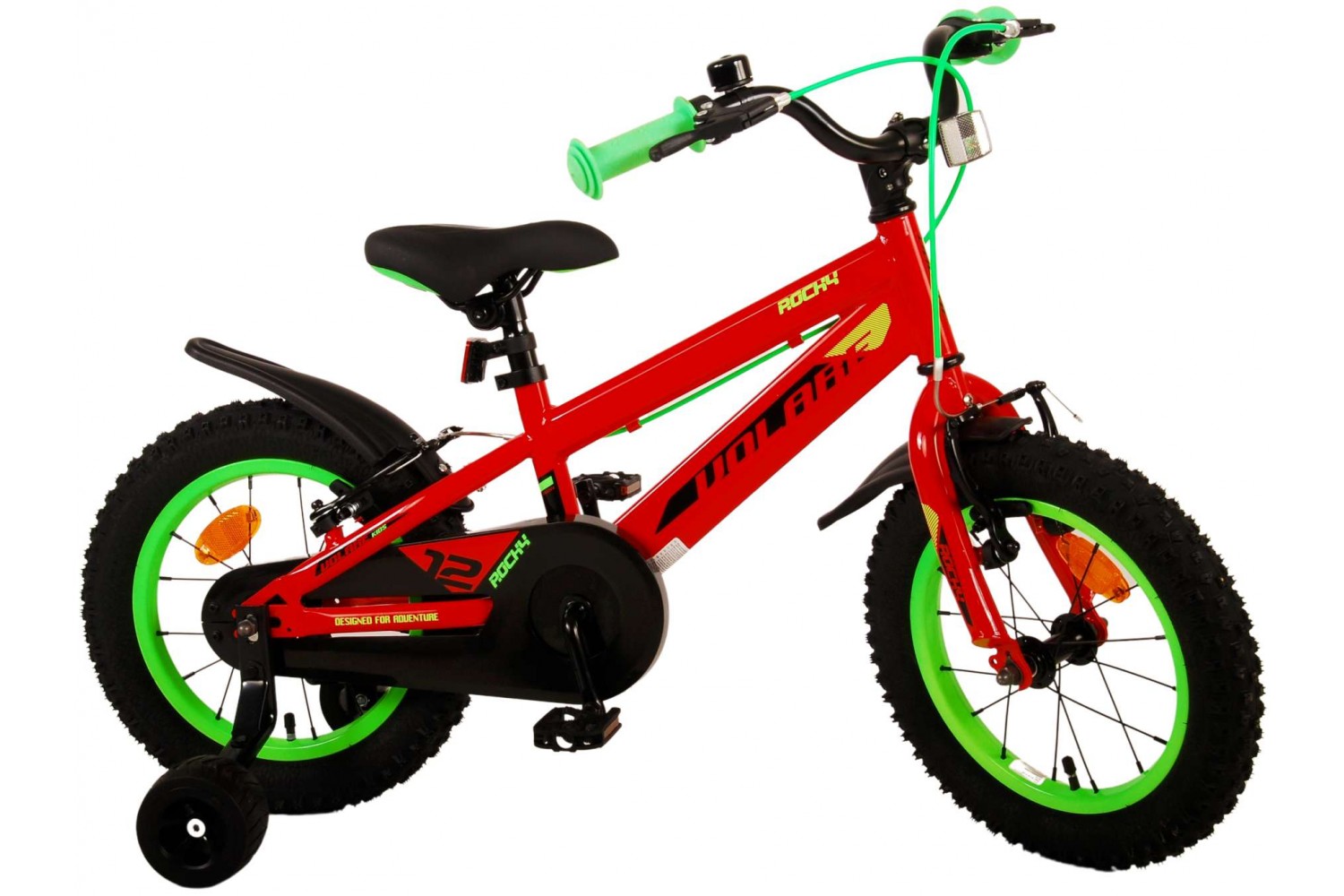 Volare Rocky Kinderfahrrad 14 Zoll Jungen Rot | 2 Handbremsen