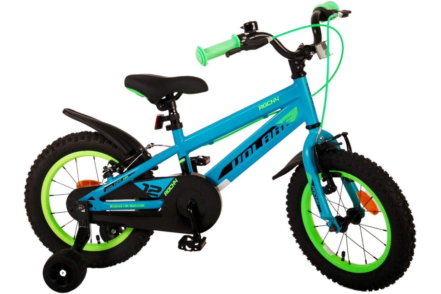 Volare Rocky Kinderfahrrad 14 Zoll Jungen Grün | 2 Handbremsen