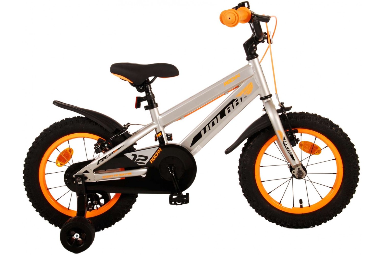 Volare Rocky Kinderfahrrad 14 Zoll Jungen Grau | 2 Handbremsen