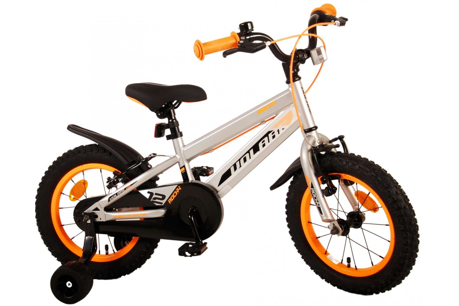 Volare Rocky Kinderfahrrad 14 Zoll Jungen Grau | 2 Handbremsen