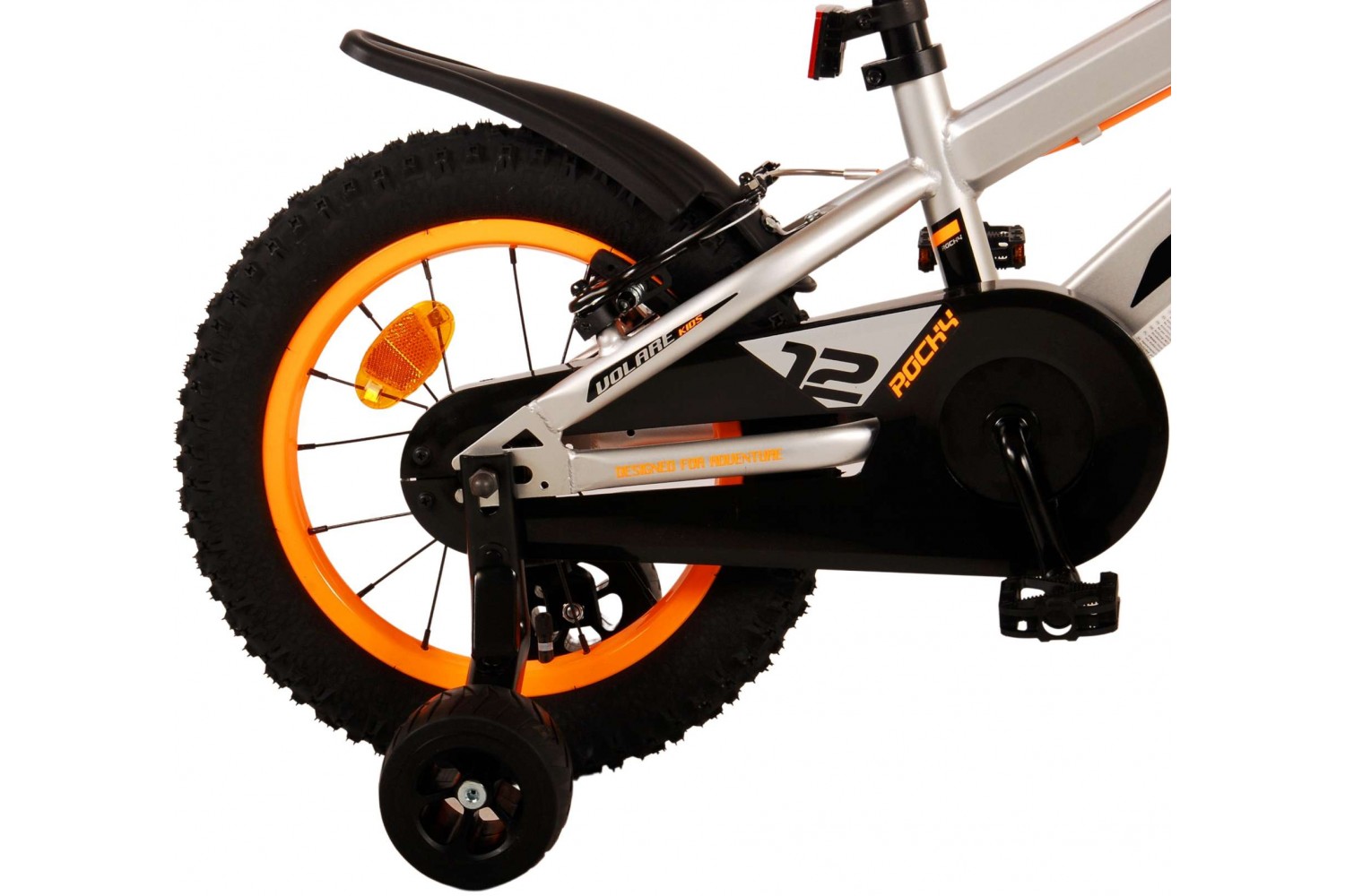 Volare Rocky Kinderfahrrad 14 Zoll Jungen Grau | 2 Handbremsen