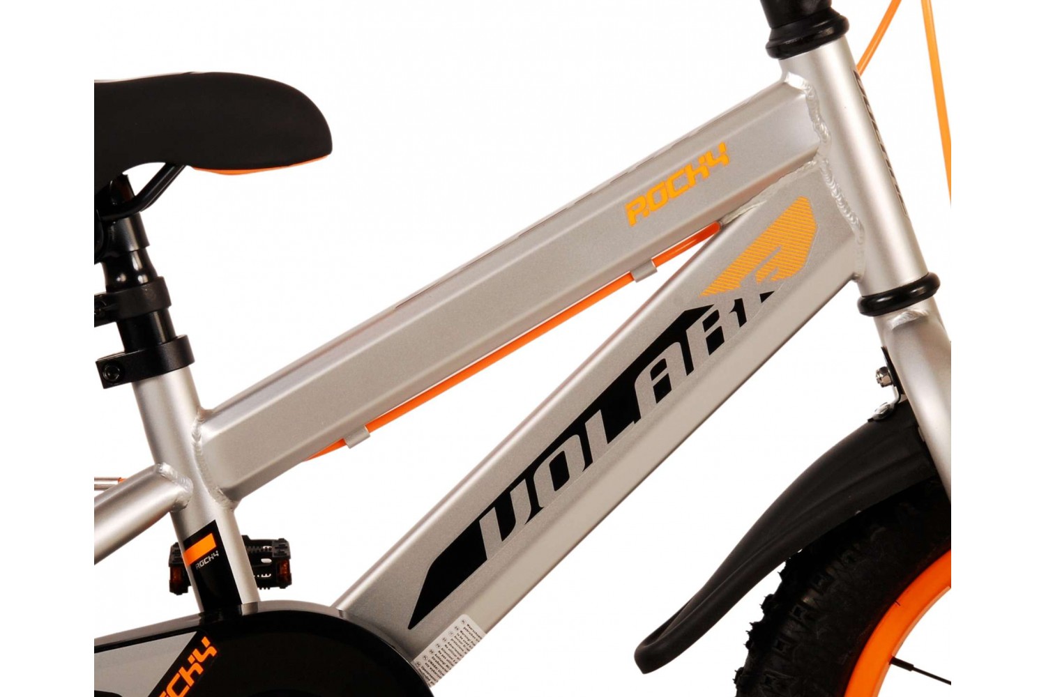 Volare Rocky Kinderfahrrad 14 Zoll Jungen Grau | 2 Handbremsen