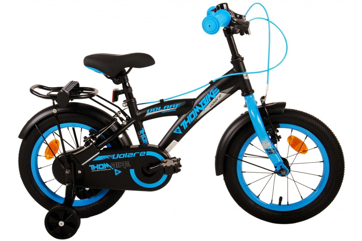 Volare Thombike Kinderfahrrad 14 Zoll Jungen Schwarz Blau | 2 Handbremsen